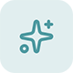 Exceeds Expectations, teal sparkle star icon